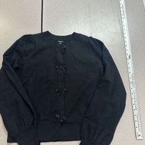 Express Black Bow-Detail Women's Cardigan